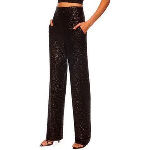 Susana Monaco NWT Sequin Pants in Black Size M